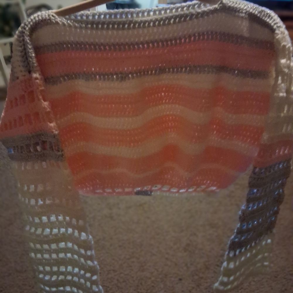 Elegant Pink and Gray Women's Knit Poncho